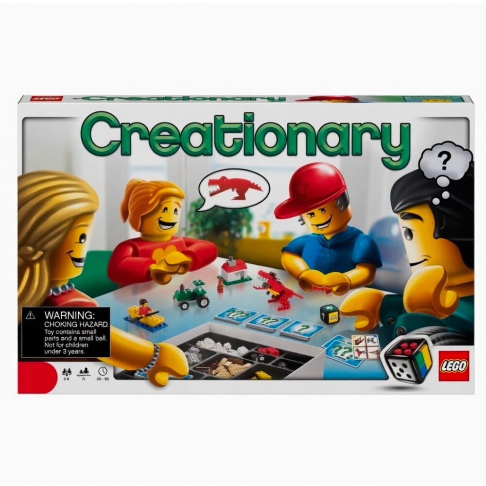 LEGO Creationary 3844 Board Game Complete Retired LEGO Games Vintage Auth VGUC